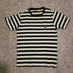 Uniqlo Black and White Striped Minions Tee